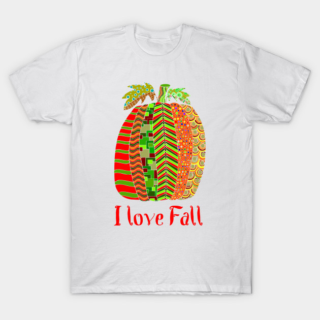 I love Fall - pumpkin design T-Shirt-TOZ